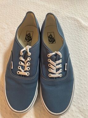 Vans Men12 blue Canvas Low-Top Sneakers